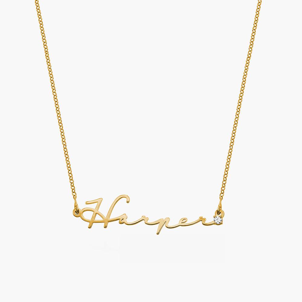 NAME NECKLACE WITH DIAMOND - G - огляд і ціна Women Fashion Names