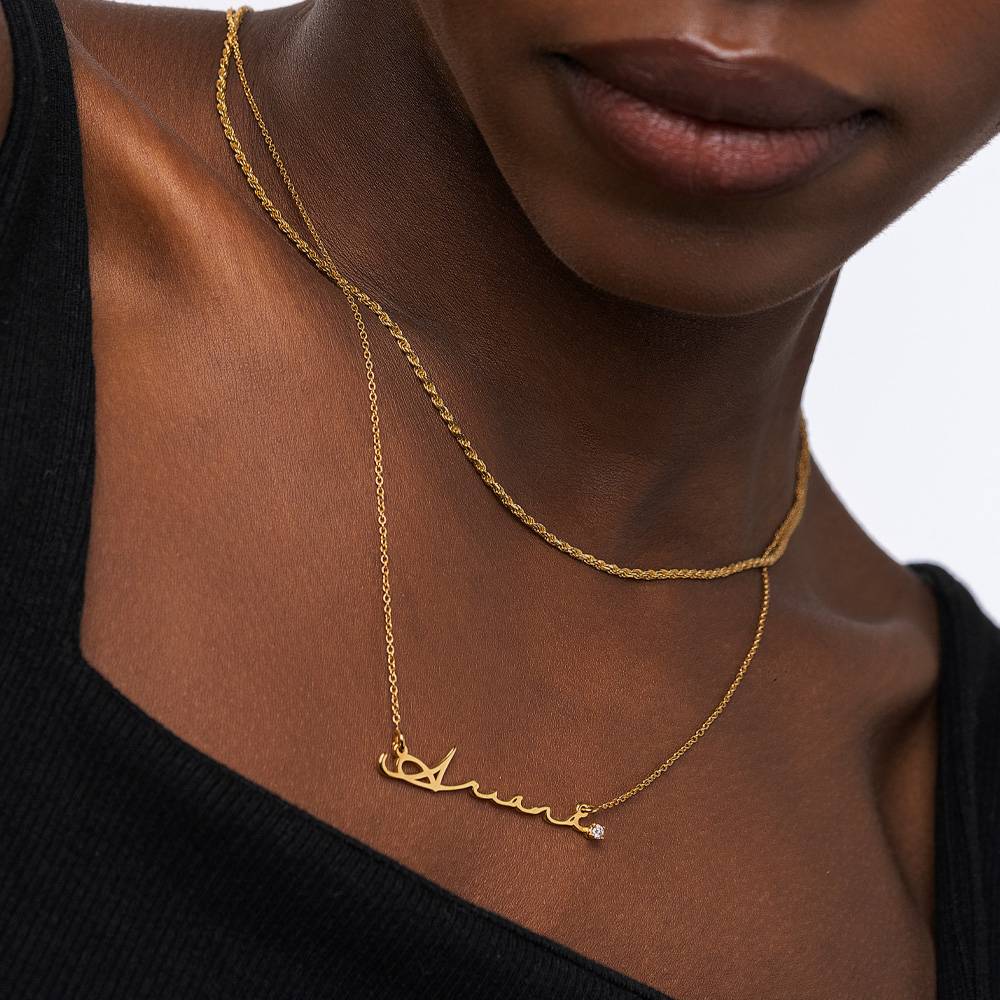 NAME NECKLACE WITH DIAMOND - G - огляд і ціна Women Fashion Names