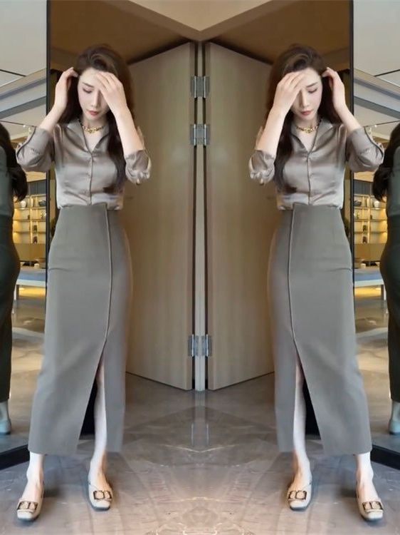 Elegant High Waist Slit Satin  - огляд і ціна Women Fashion Over The Years