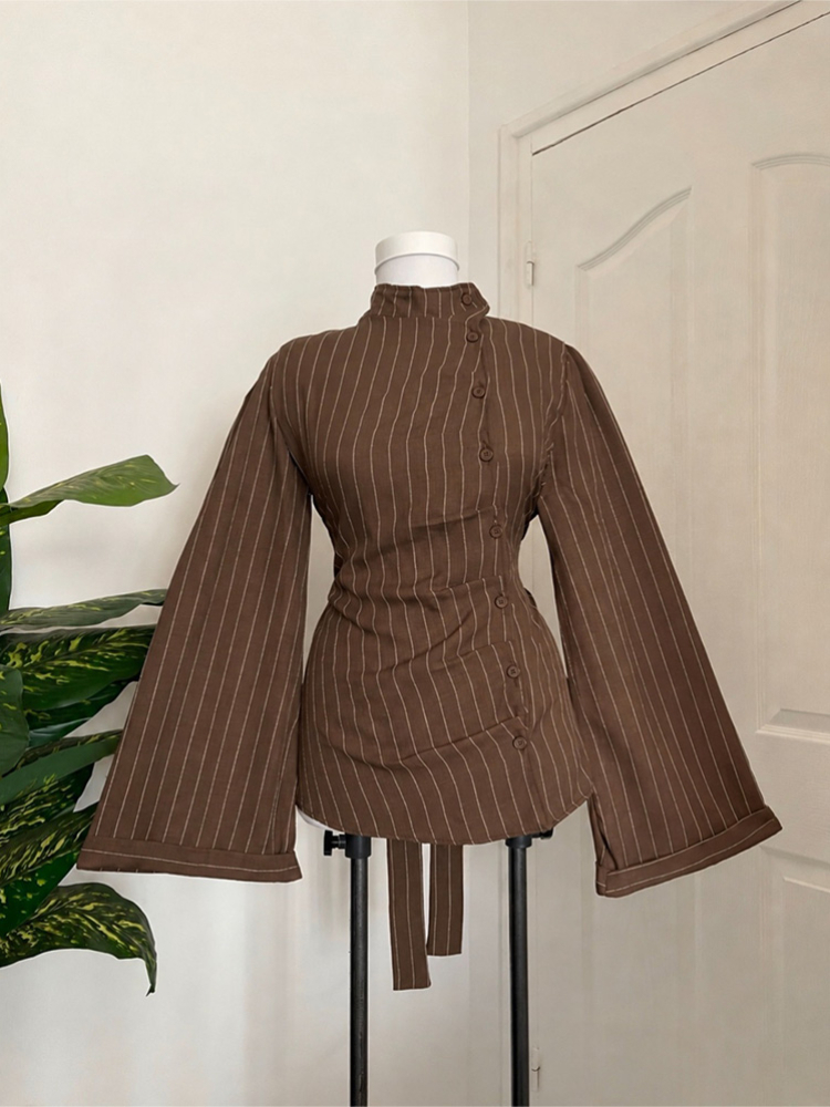 Women Long Sleeve Top Vertical - огляд і ціна Women Fashion Necktie