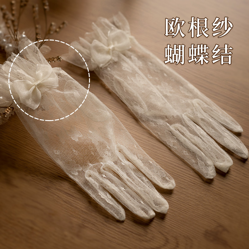 Gloves Vintage Lace Bow Short  - огляд і ціна Women Fashion Photoshoot